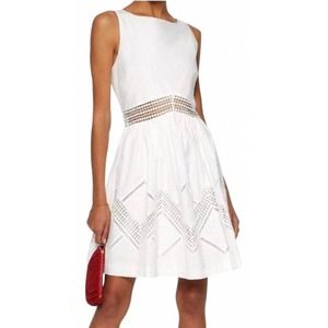 Rebecca Minkoff fit and flare White peekaboo dress | size 6